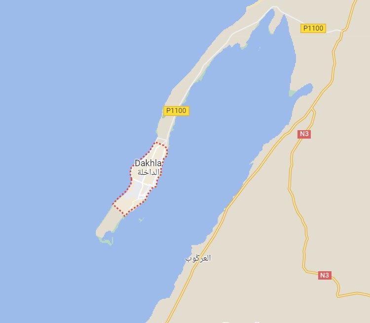 Ville Dakhla sur Google map