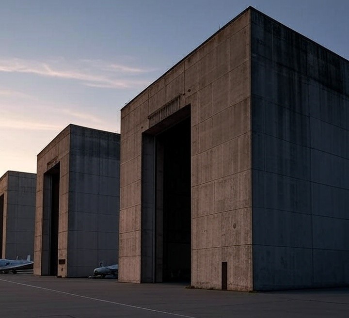 Concrete Hangars in Morocco